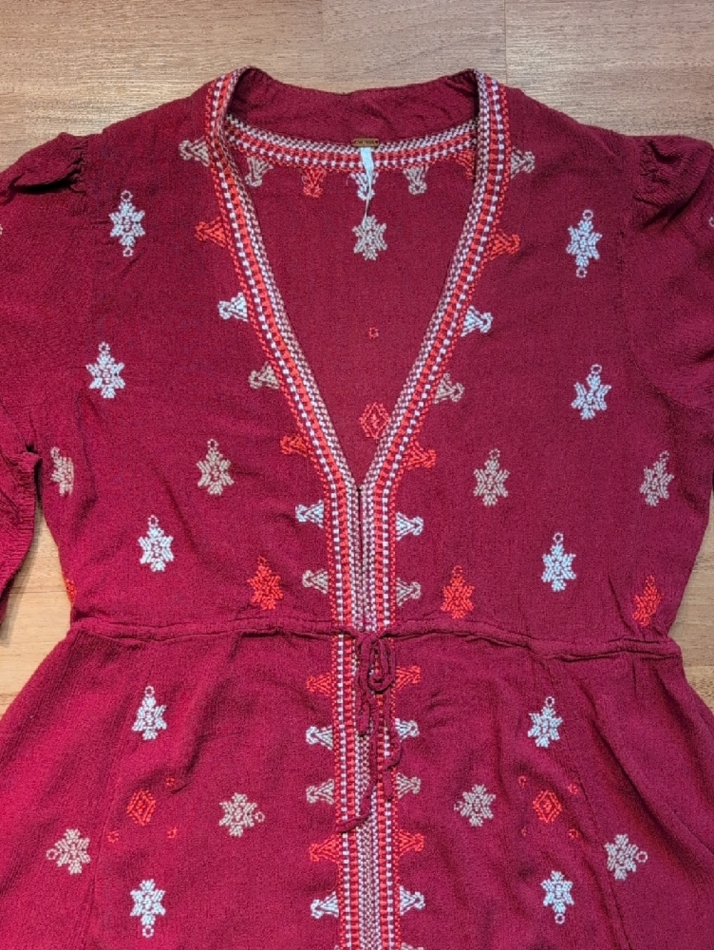 Free People Pink Embroidered Mini Dress - Picture 4 of 6